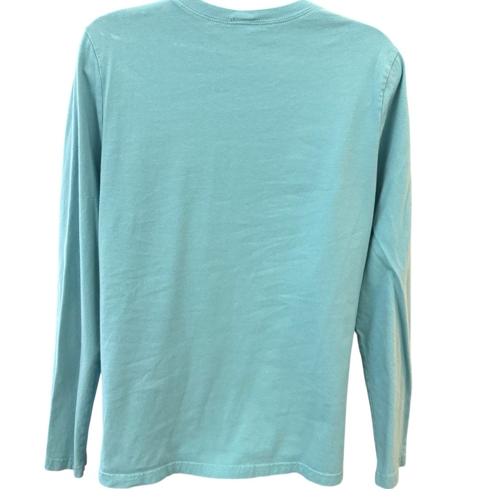 Target Peace Christmas Tree Graphic Tee Aqua Long Sleeve Holiday Women XL - Picture 3 of 6